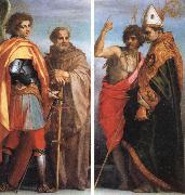 Andrea del Sarto SS.Michael the Archangel and John Gualbert SS.John the Baptist and Bernardo degli berti painting